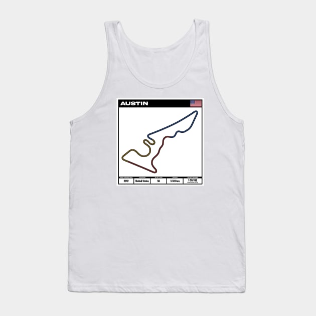 formula one circuit austin - formula one track - formula 1 track T-Shirt Tank Top by digidashdigital